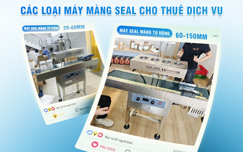 Các loại máy dán màng seal tự động cho thuê
