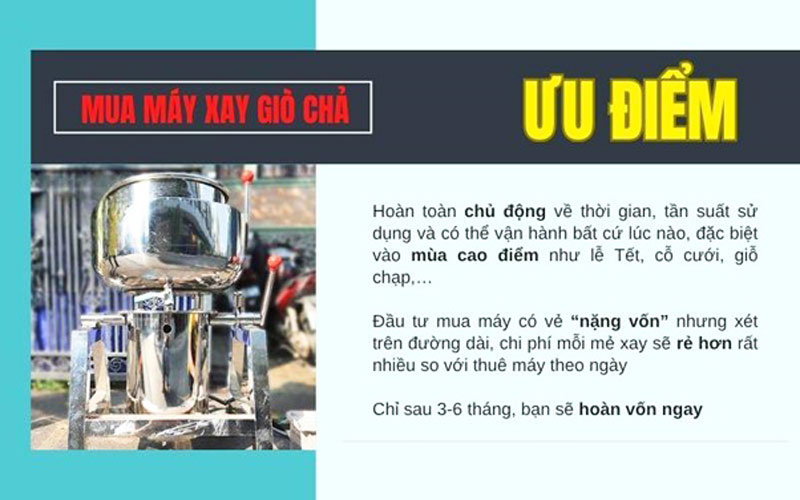 Ưu điểm khi mua máy xay giò chả công nghiệp mới 
