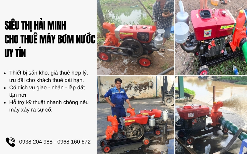 Siêu thị Hải Minh – đơn vị cho thuê máy bơm nước uy tín