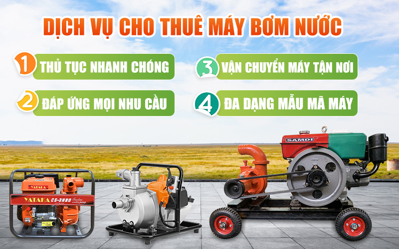 Dịch vụ cho thuê máy bơm nước