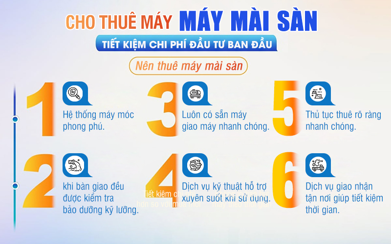 Vì sao nên thuê máy mài sàn tại Siêu Thị Hải Minh?