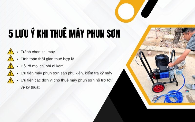  5 lưu ý khi thuê máy phun sơn xây dựng cho công trình