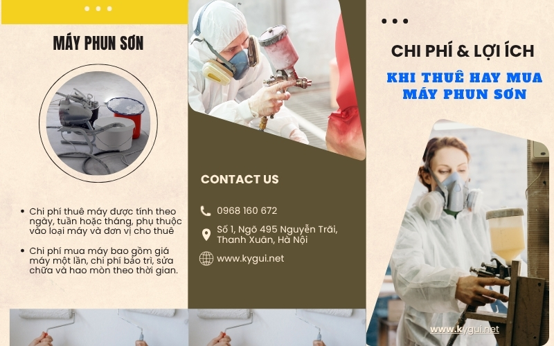 Chi phí và lợi ích khi thuê hay mua máy phun sơn