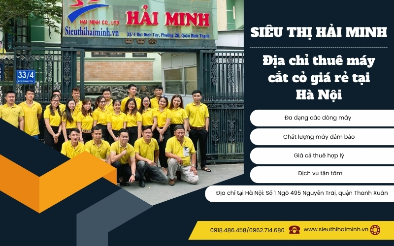 Siêu thị Hải Minh – Địa chỉ thuê máy cắt cỏ giá rẻ tại Hà Nội
