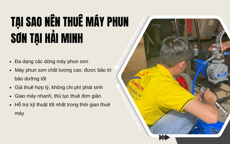 Tại sao nên thuê máy phun sơn tại Hải Minh