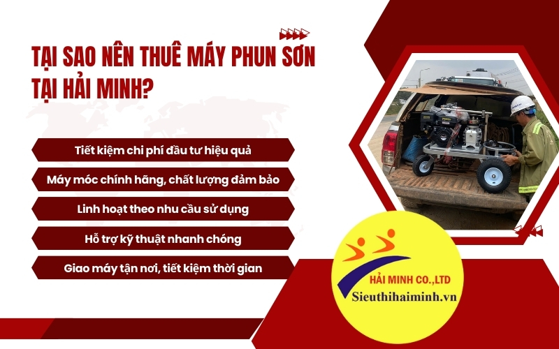 Tại sao nên thuê máy phun sơn tại Hải Minh?
