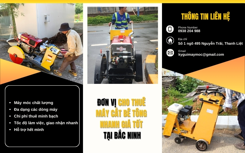 Đơn vị cho thuê máy cắt bê tông nhanh giá tốt tại Bắc Ninh