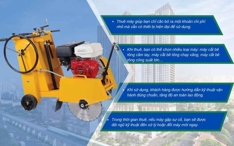Lợi ích khi thuê máy cắt bê tông