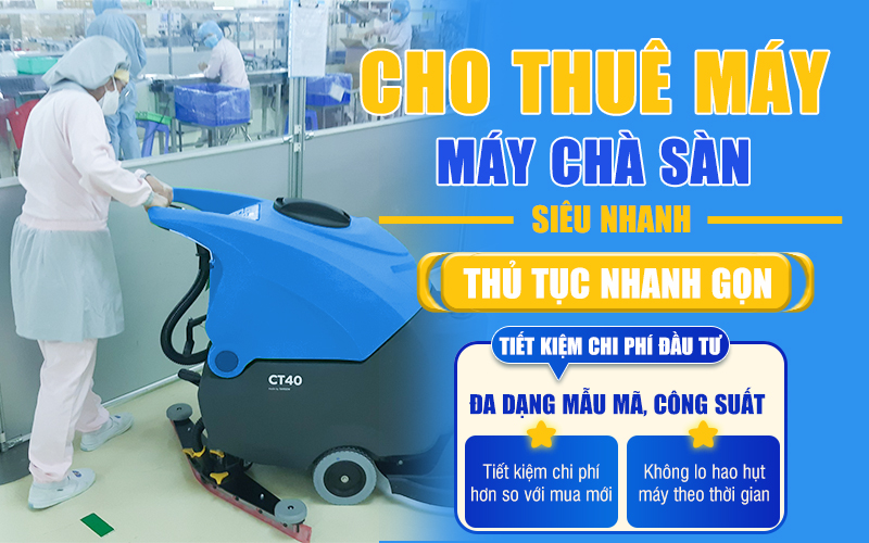 Siêu thị Hải Minh - Dịch vụ cho thuê máy chà sàn giá tốt