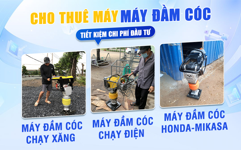 Các loại máy đầm cóc cho thuê tại Hải Minh